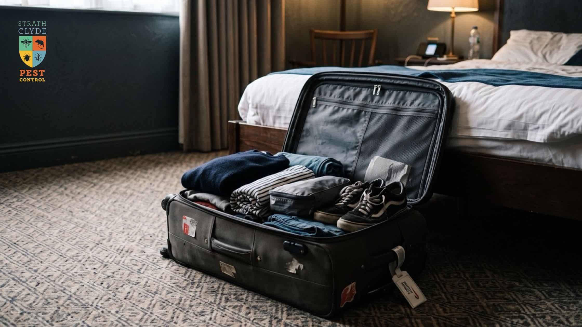 how do you get bed bugs — checking luggage in a hotel room